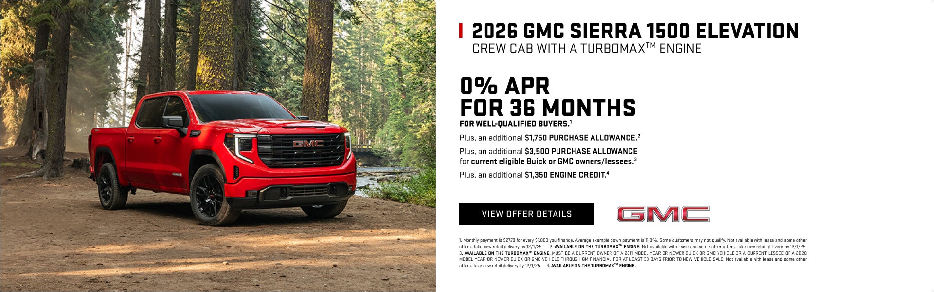 0% APR FOR 36 MONTHS for well-qualified buyers.1

Plus, $1,750 PURCHASE ALLOWANCE.2

Plus, an add...