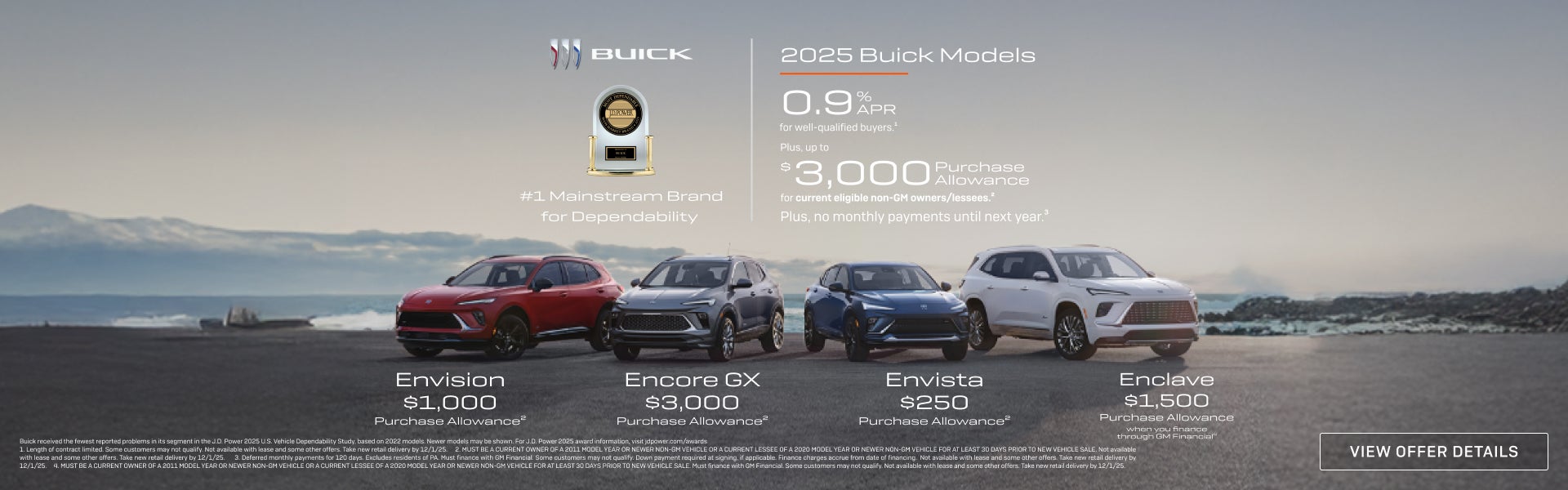 0.9% APR
FOR WELL-QUALIFIED BUYERS.1

Plus, up to $3,000 PURCHASE ALLOWANCE for current eligible ...